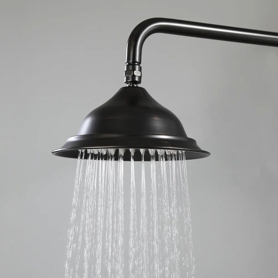 Chester Rainfall Showerhead with Handheld Shower Exposed Shower System Antique Black
