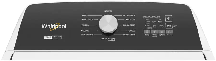 Whirlpool - 4.7 Cu. Ft. Top Load Washer with 2 in 1 Removable Agitator - White
