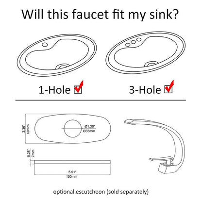 Single Hole 1-Handle Bathroom Sink Faucet Curved Spout with Pop Up Drain in Different Finish-05