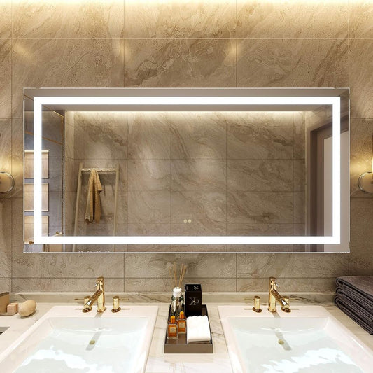 [New In Box] 72"x36" LED Wall Mirror, 3 Colors Vanity Light Mirror, Front light & Anti Fog