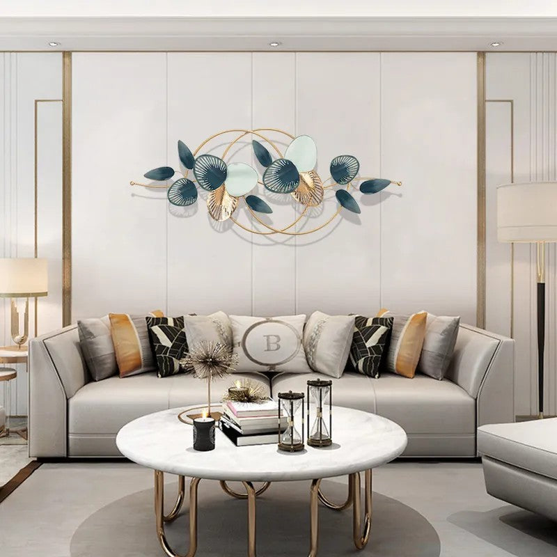 Modern Minimalist 3D Hollow-out Metal Leaves Wall Decor Classic Fashion Wall Decoration