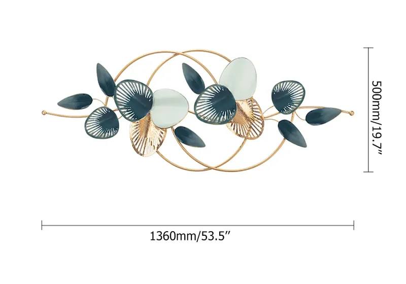 Modern Minimalist 3D Hollow-out Metal Leaves Wall Decor Classic Fashion Wall Decoration