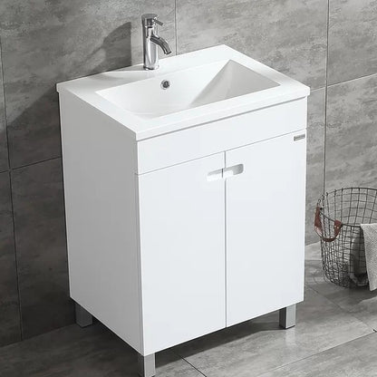 24 in Single Sink Bathroom Vanity in Black or White with Top