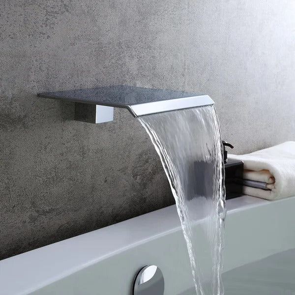 Moda Modern Wall Mount Chrome Waterfall Bathroom Spout Stainless Steel