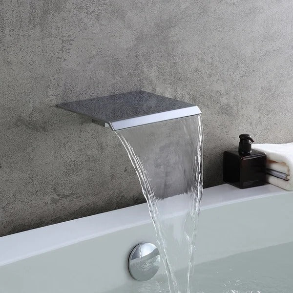 Moda Modern Wall Mount Chrome Waterfall Bathroom Spout Stainless Steel