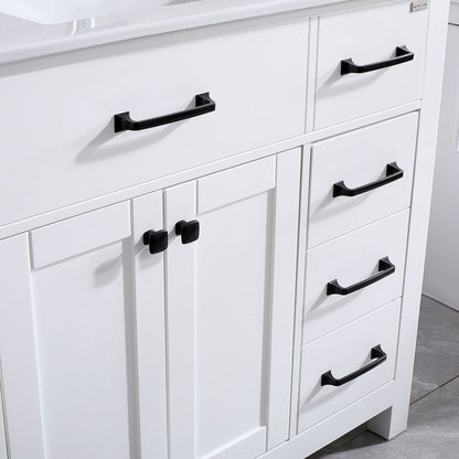 36" Single Bathroom Vanity Set & Mirror Free Standing