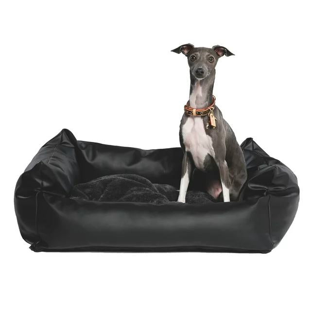 Pet Bed PU Leather Plush Dog and Cat Bed Waterproof Sofa Cat Bed Couch