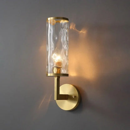 Modern Gold Brass 1-Light Indoor Lighting Wall Sconce