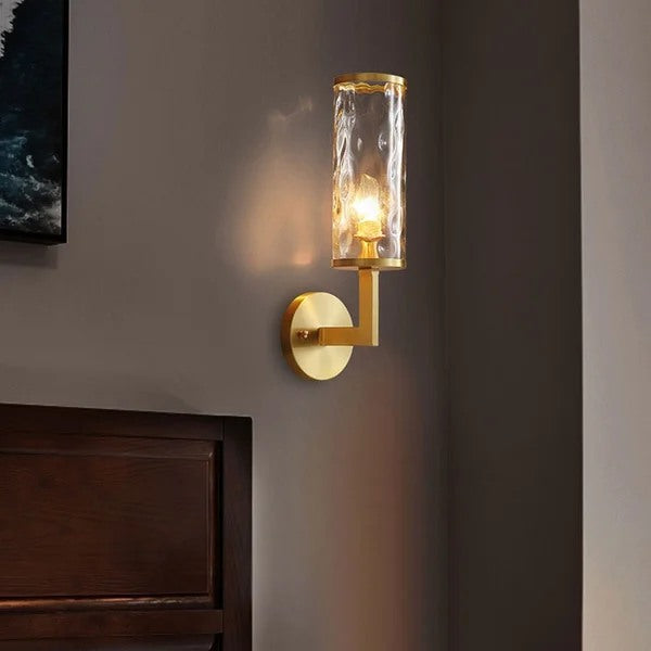 Modern Gold Brass 1-Light Indoor Lighting Wall Sconce