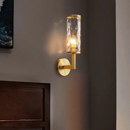 Modern Gold Brass 1-Light Indoor Lighting Wall Sconce