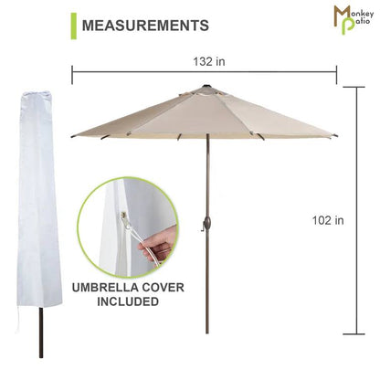 New In Box Teal 108" 9ft Patio Outdoor Market Umbrella