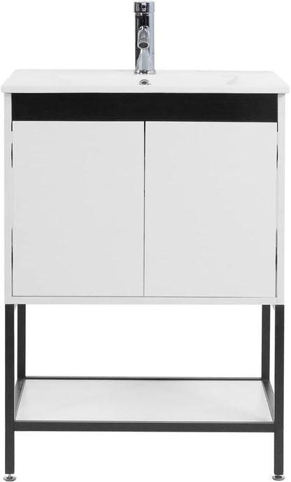 24" Modern Knob Free Design Bathroom Cabine Vanity (Cabinet only, Sink not included)