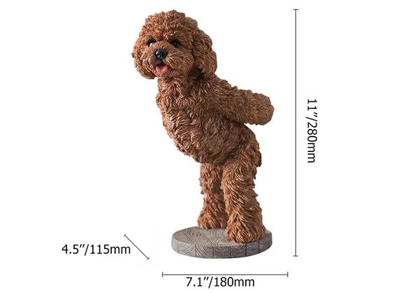 Modern Wine Rack Brown Resin Teddy Dog Decorative Countertop Wine Bottle Holder