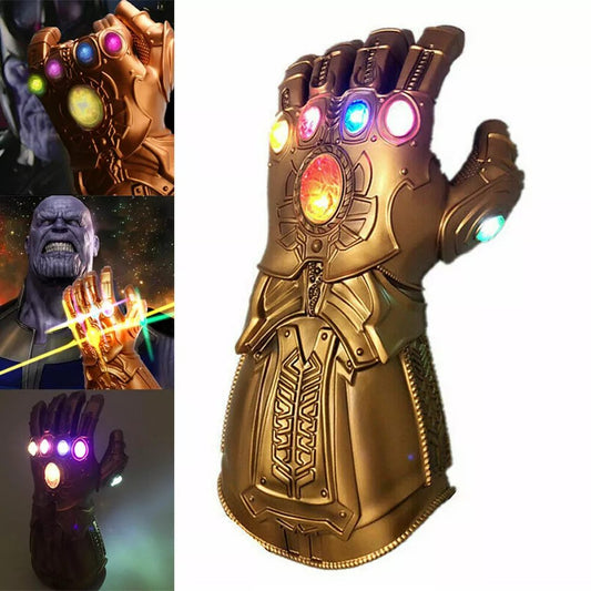 Thanos Infinity War Gauntlet w/LED Light Glove For Adults Size Avengers Costume Toy