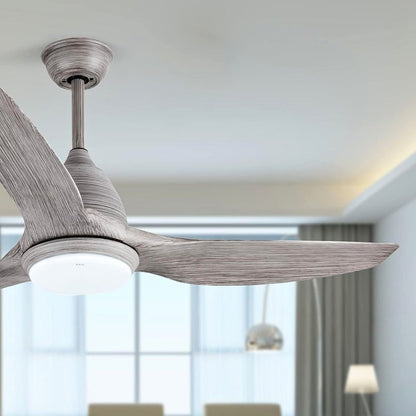 52-in 3 Blades 6 Speeds Noiseless Reversible DC Motor Ceiling Fan w/ 3-Color LED Lights and Remote