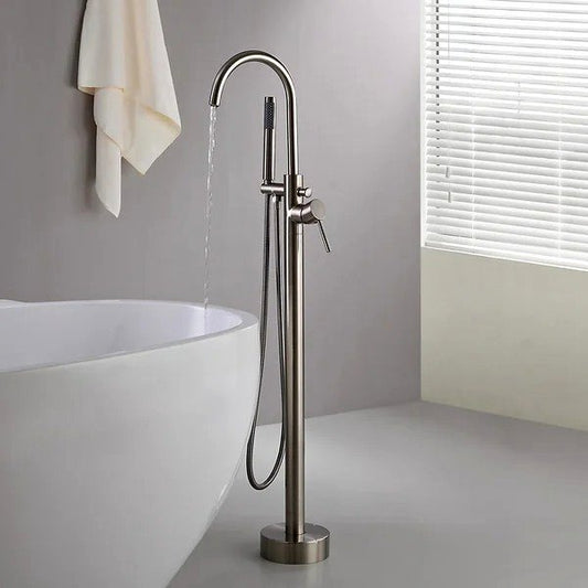 Brewst Brass Freestanding Single/Double Handle Tub Filler Faucet with Handshower