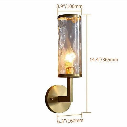 Modern Gold Brass 1-Light Indoor Lighting Wall Sconce