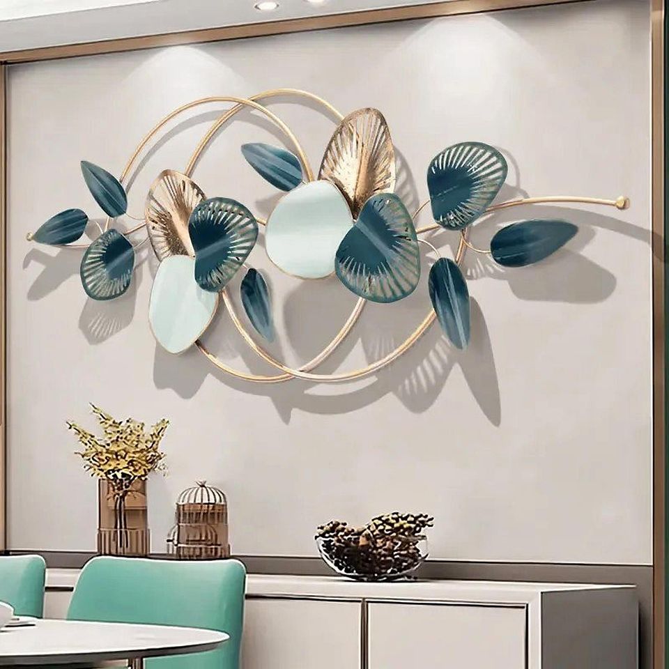 Modern Minimalist 3D Hollow-out Metal Leaves Wall Decor Classic Fashion Wall Decoration