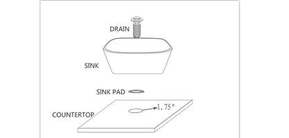 Square Bathroom Tempered Glass Bowl Vessel Sink (Pop-up Drain and Faucet Not Included)