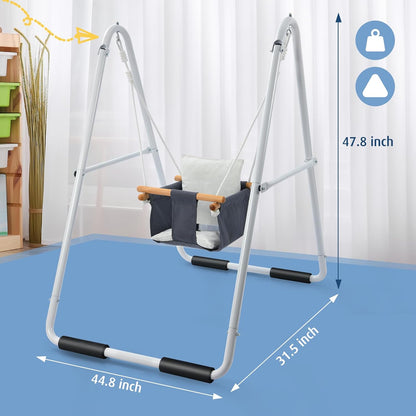 Foldable Toddler Swing Baby Swing Set for Indoor Outdoor