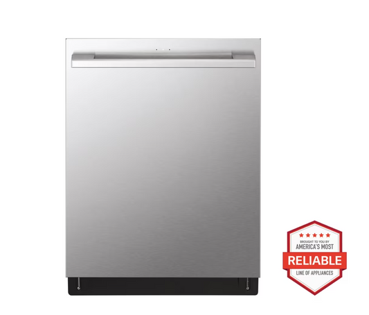 LG - STUDIO 24" Top Control Smart Built-In Stainless Steel Tub Dishwasher with 3rd Rack, QuadWash Pro and 40dBA
