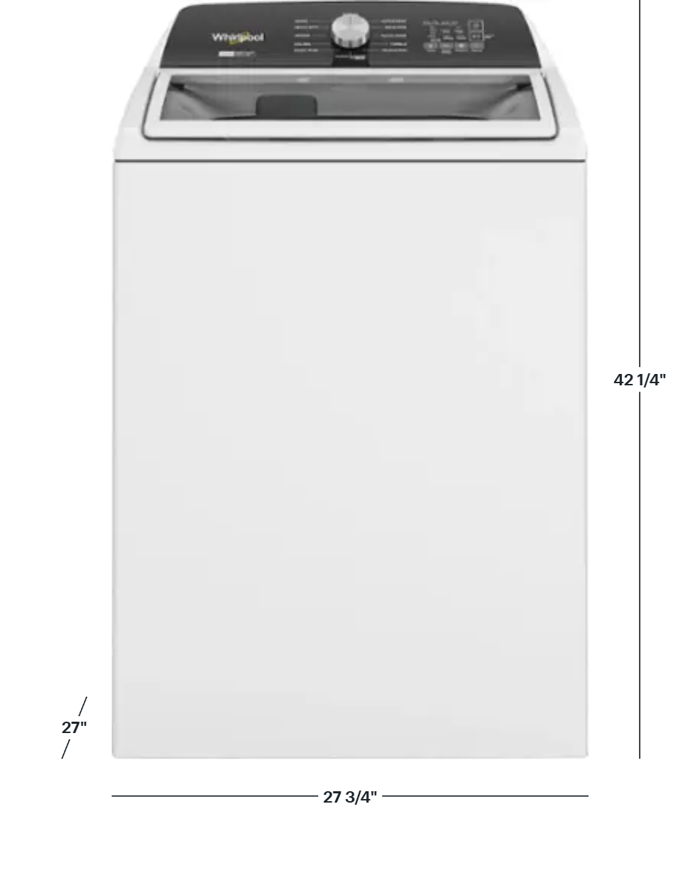 Whirlpool - 4.7 Cu. Ft. Top Load Washer with 2 in 1 Removable Agitator - White