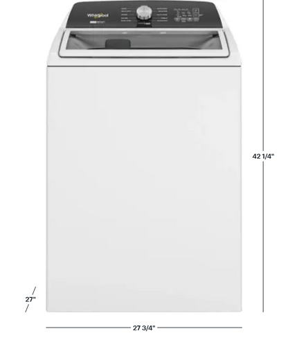 Whirlpool - 4.7 Cu. Ft. Top Load Washer with 2 in 1 Removable Agitator - White
