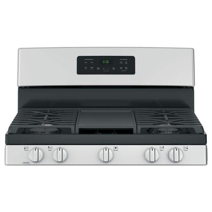 GE - 30 in. 5.0 cu. ft. Freestanding Gas Range in Stainless Steel with Griddle