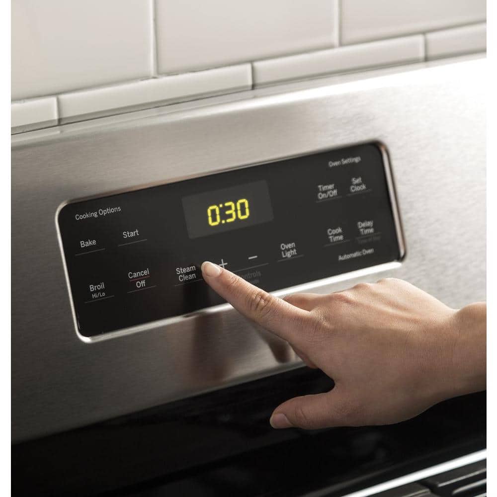 GE - 30 in. 5.0 cu. ft. Freestanding Gas Range in Stainless Steel with Griddle