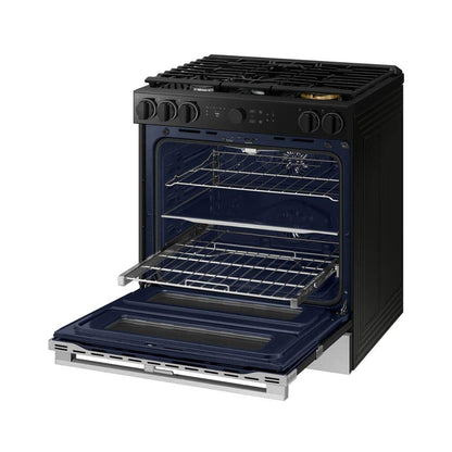 Samsung Bespoke Smart Slide-In Gas Range 6.0 cu. ft. with Flex Duo™ & Illuminated Precision Knobs in Stainless Steel